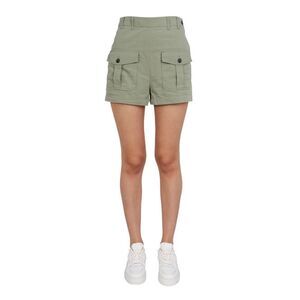 PHILIPPE MODEL PARIS Women's High-Waist Cargo Shorts Women GREEN Pants